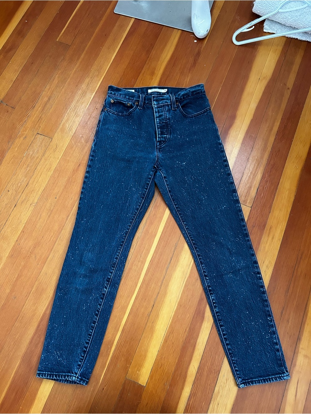 Levi's High-Rise Dark Indigo Speckled Jeans